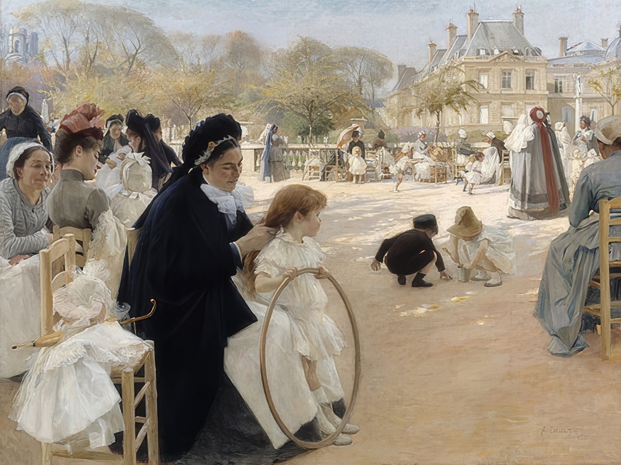 Jardin du Luxembourg, Paris. 1887 by Albert Gustaf Aristides Edelfelt