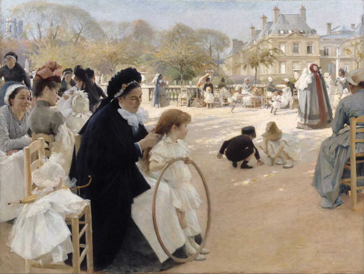 The Luxembourg Gardens, Paris by Albert Gustaf Aristides Edelfelt