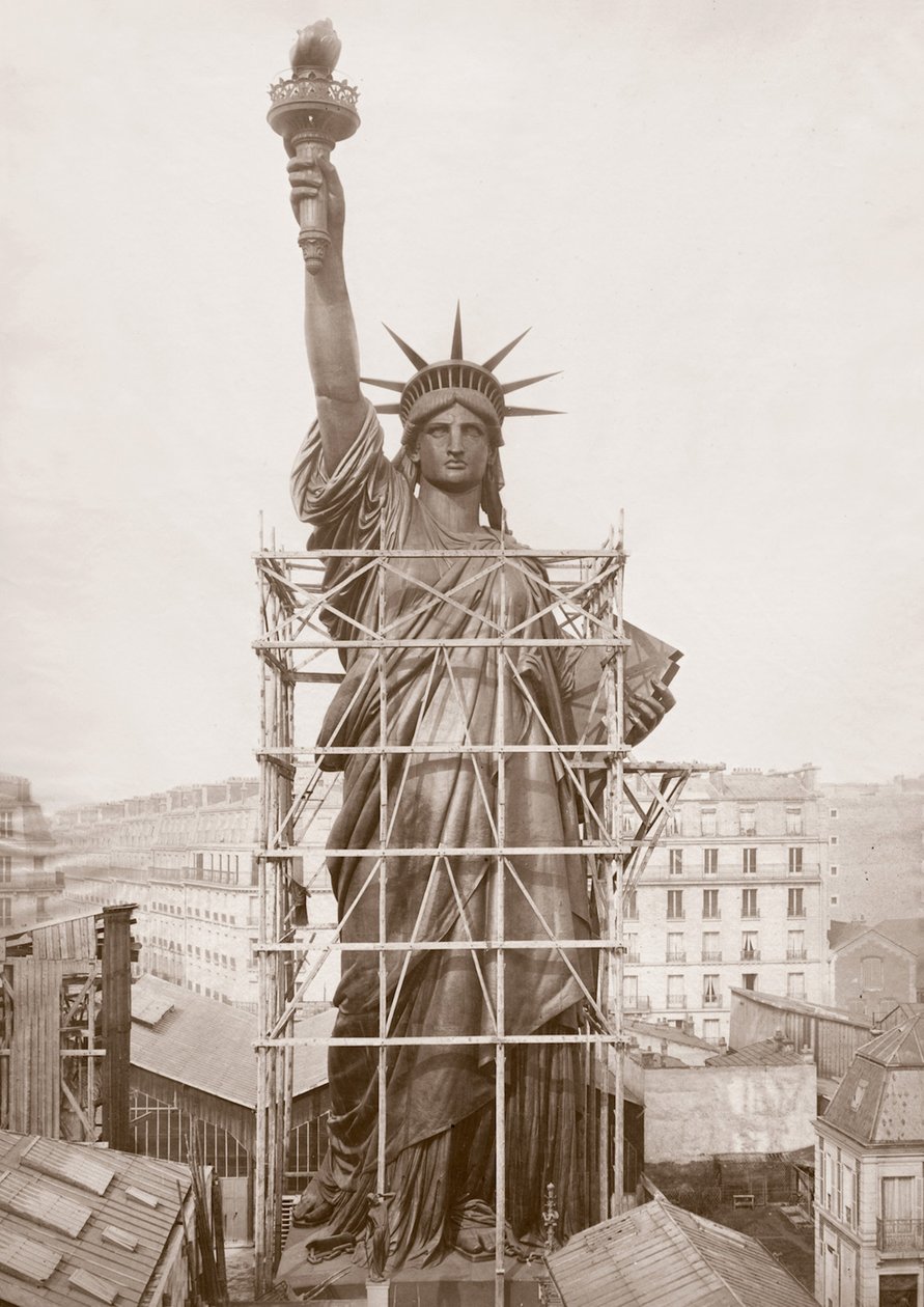 Assembling the Statue of Liberty, Paris by Albert Fernique