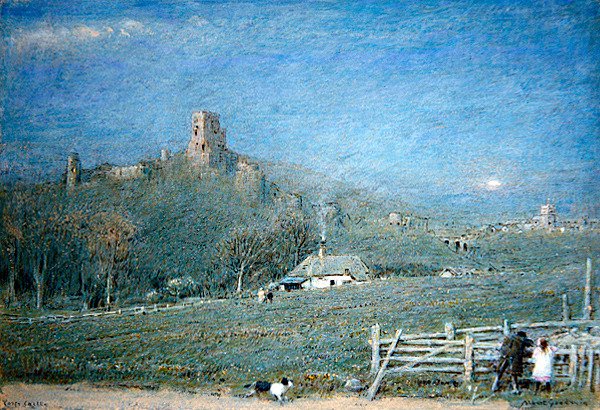 Corfe Castle by Albert Goodwin