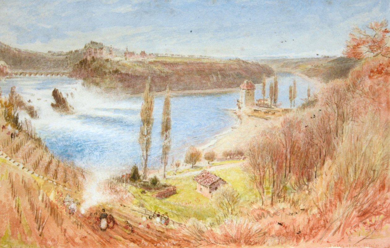 Falls of the Rhine by Albert Goodwin
