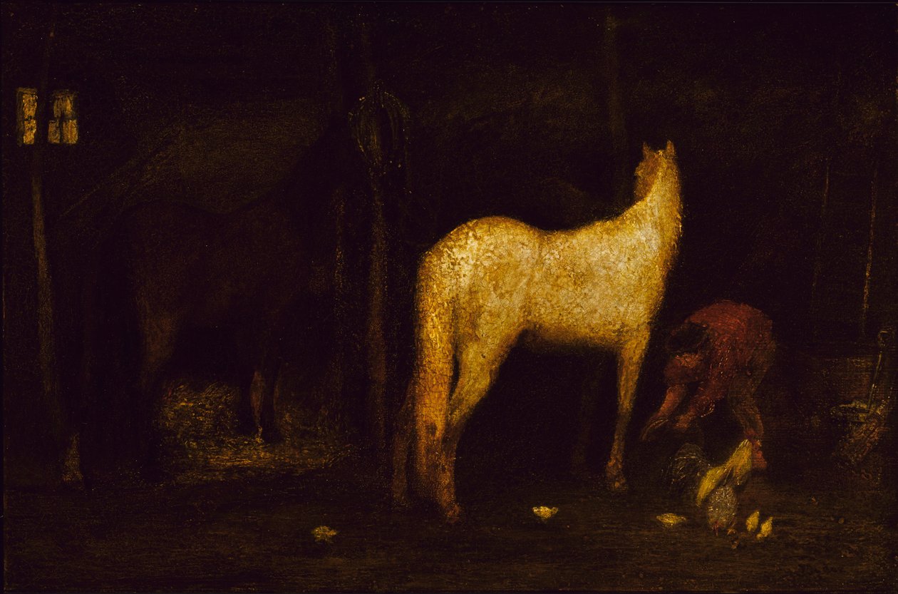 In the Stable, before 1911 by Albert Pinkham Ryder