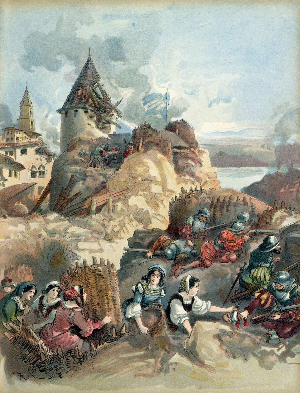 Sixth Italian War by Albert Robida