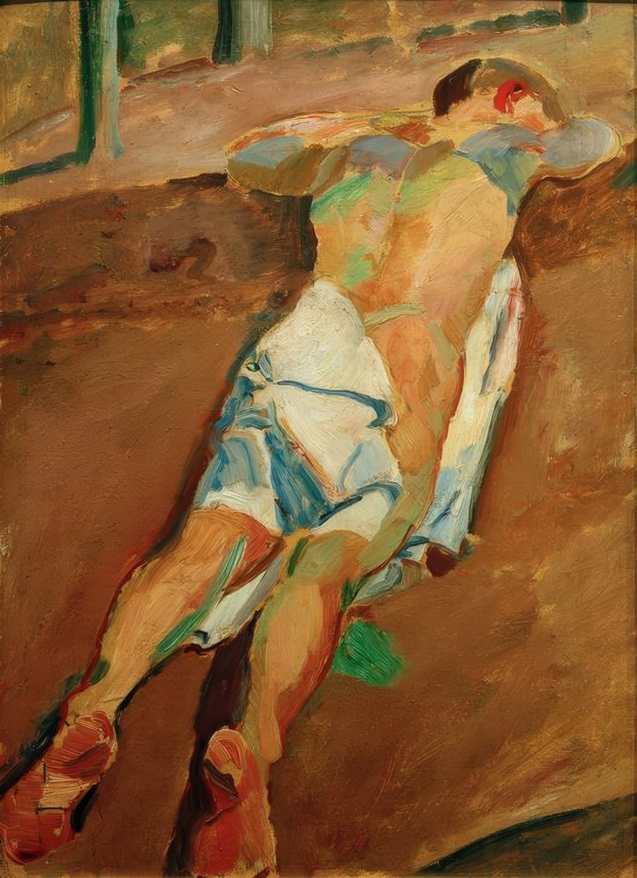 Reclining Male Nude by Albert Weisgerber