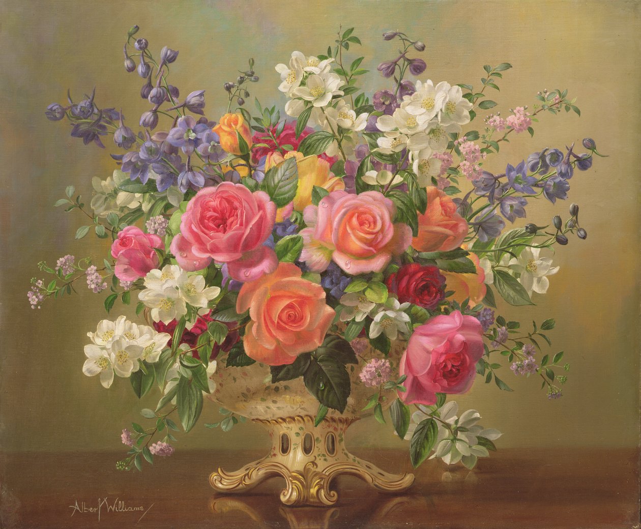 An Arrangement of June Flowers by Albert Williams