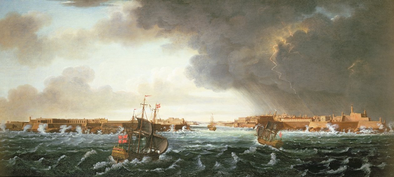 A View of Valetta, Malta by Alberto Pullicino