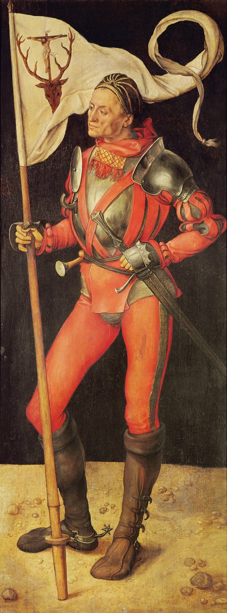 Lukas Paumgartner Portrayed as Saint Eustace, right panel of the Paumgartner Altarpiece, c.1500 by Albrecht Dürer