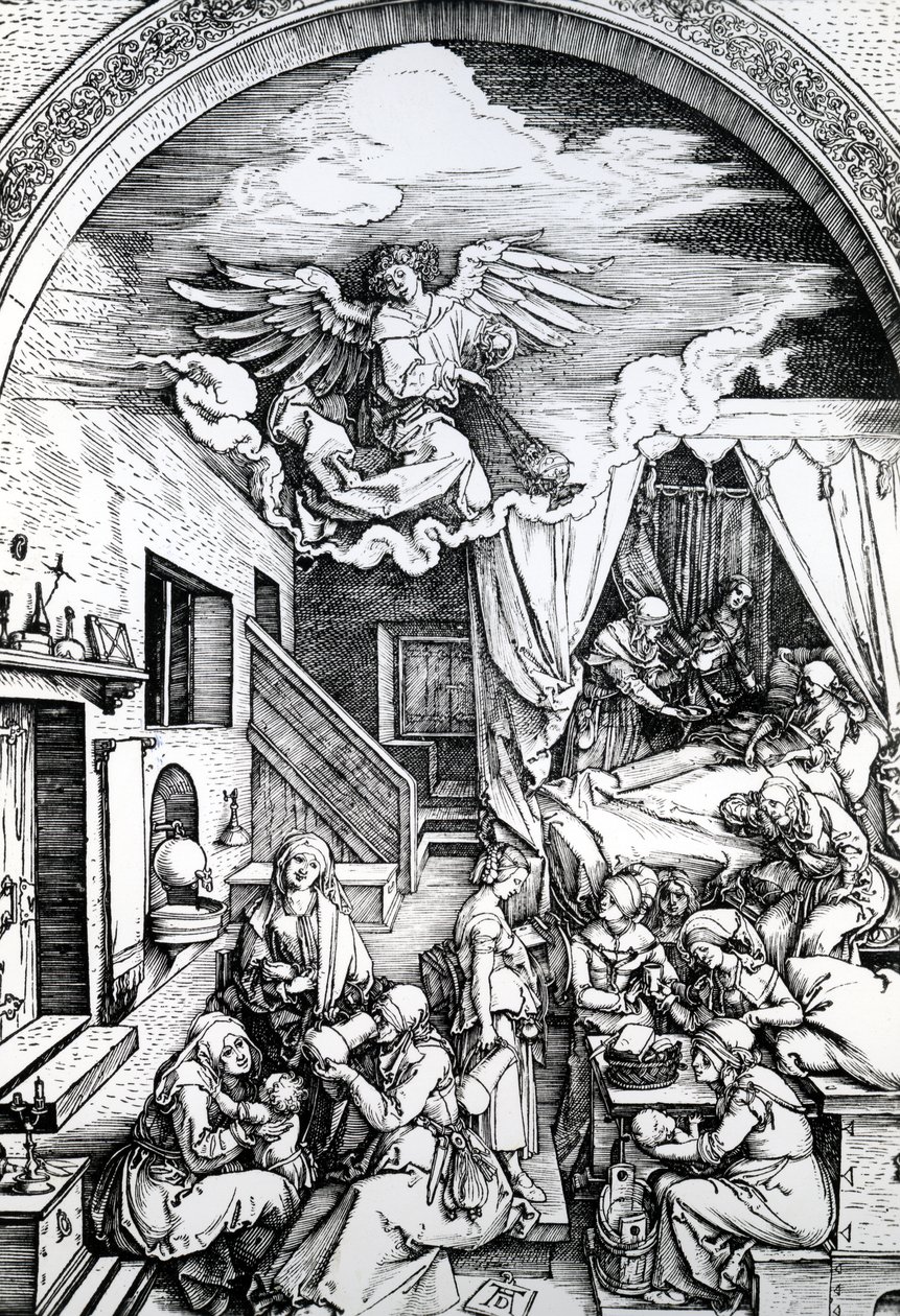 The Birth of the Virgin, from the Cycle of the Life of the Virgin, 1511 by Albrecht Dürer
