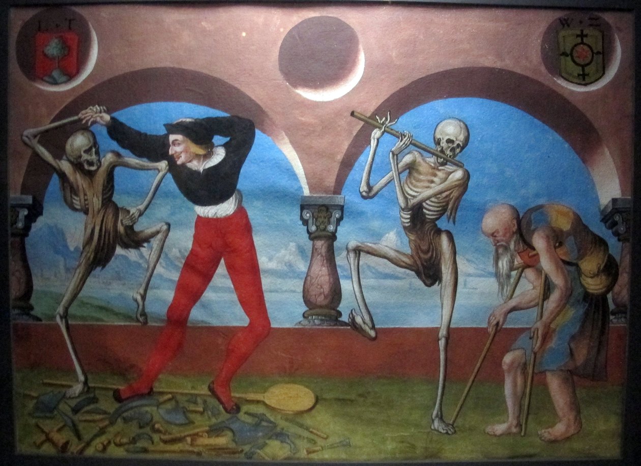 Copy of the Lost Danse Macabre by M. Manuel from the Dominican Cemetery of Bern (1512-20) by Albrecht Kauw