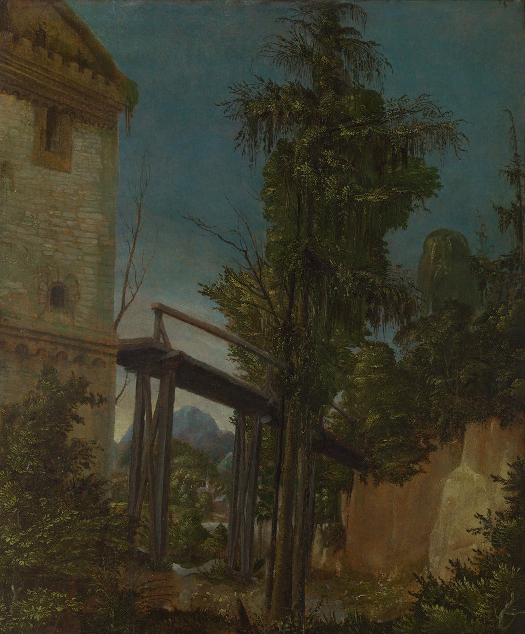 Landscape with a Footbridge by Albrecht Altdorfer