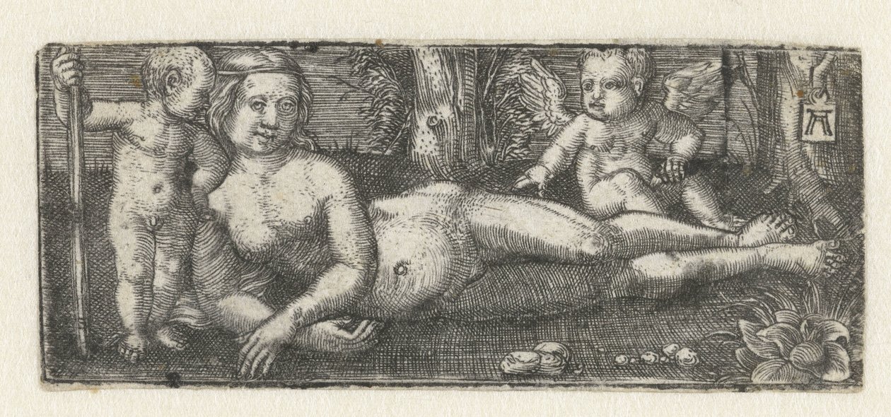 Reclining Venus with two putti by Albrecht Altdorfer