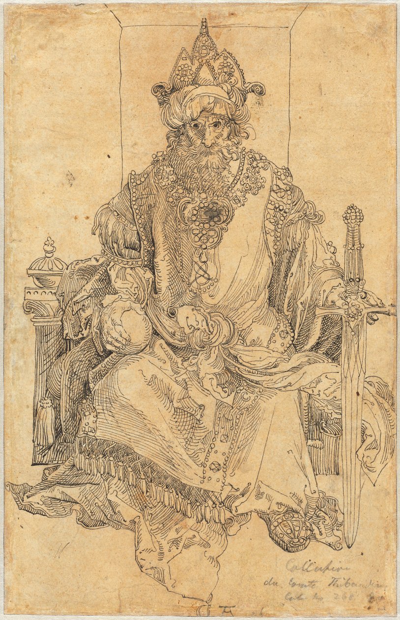 An Oriental Ruler Seated on His Throne by Albrecht Dürer