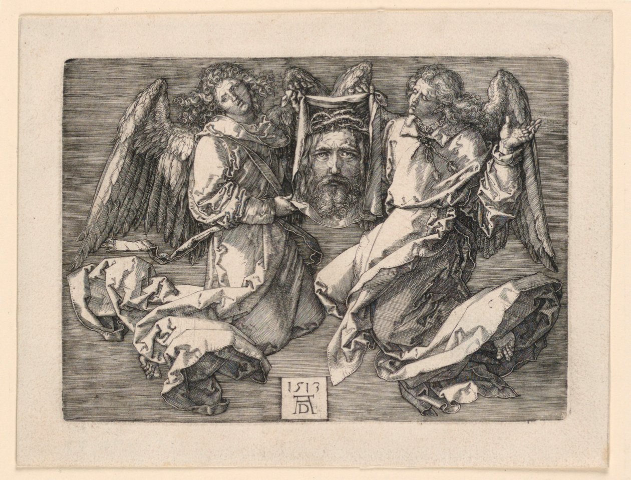 Sudarium Displayed by Two Angels by Albrecht Dürer