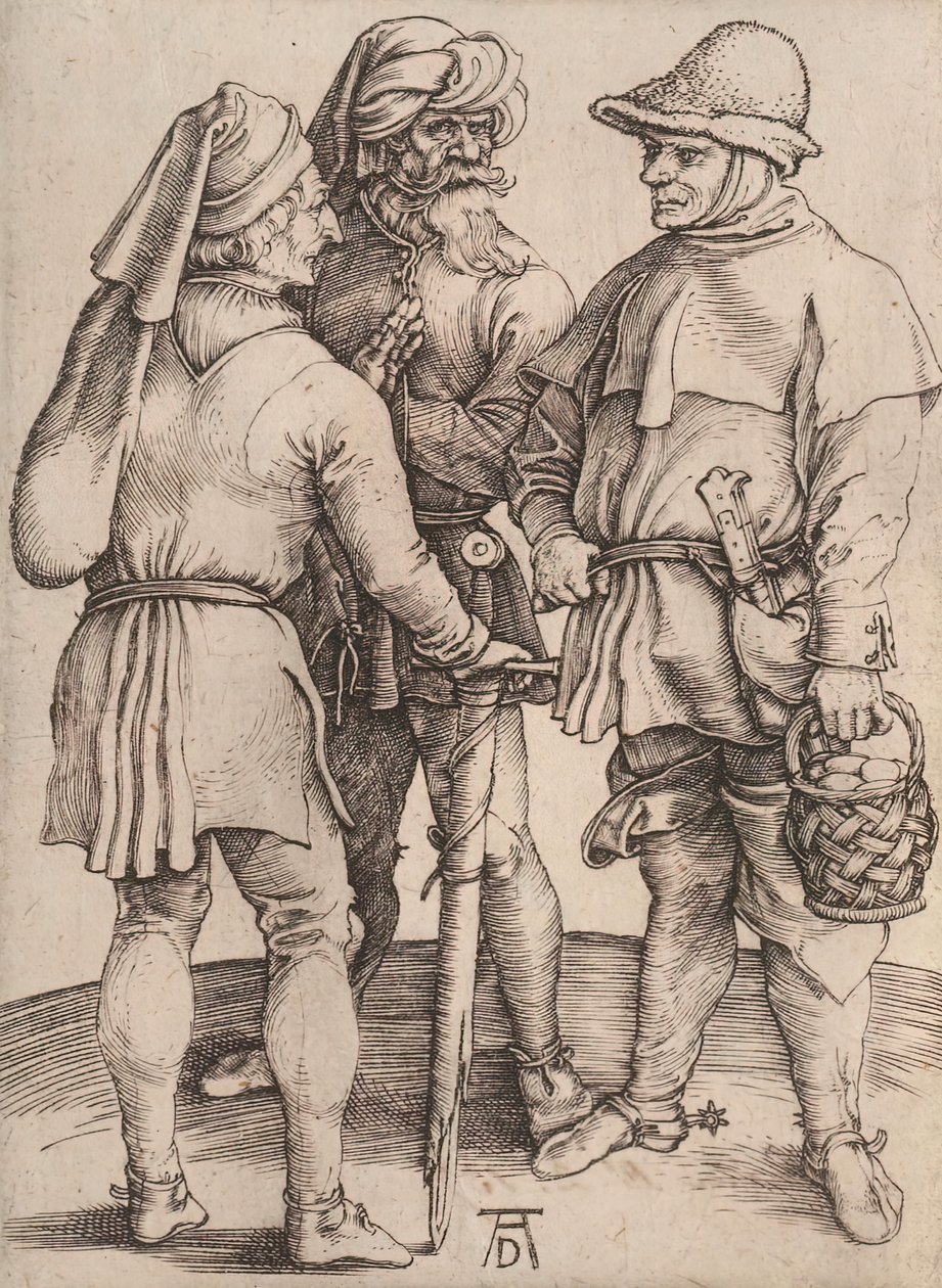 Three Peasants in Conversation, 1497-1498 by Albrecht Dürer