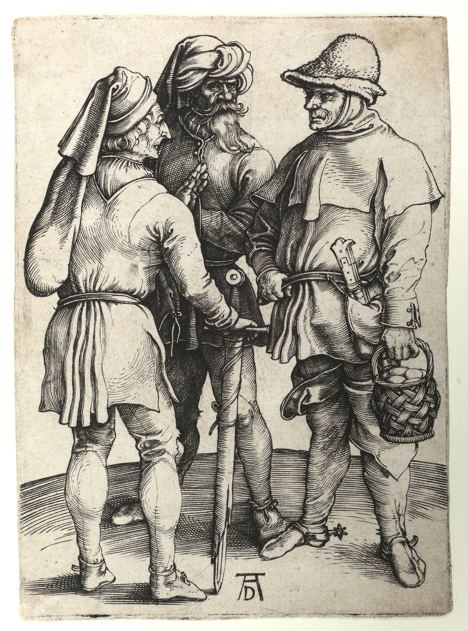 Three Villagers in Conversation, c.1497 by Albrecht Dürer