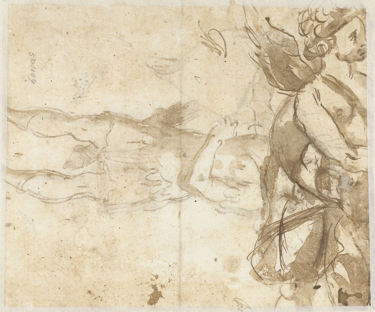 Standing Cupid with Bow by Alessandro Casolani (attributed to)