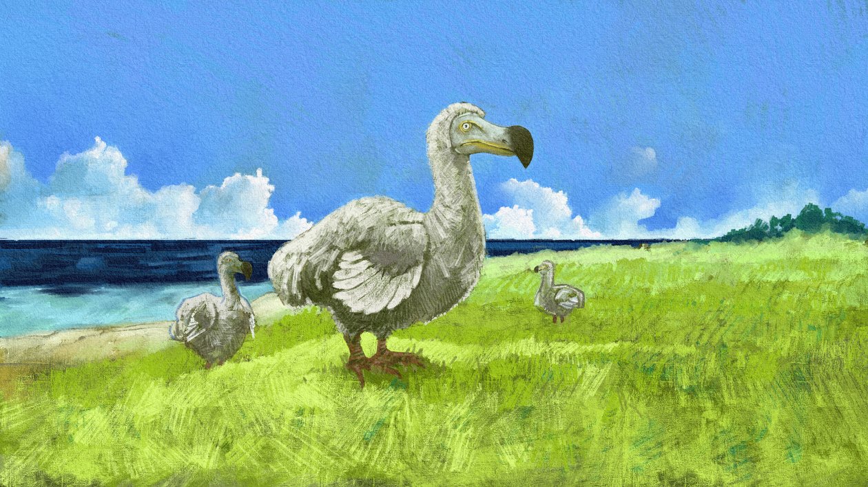 Representation of the Extinct Dodo Bird (illustration) by Alessandro Lonati