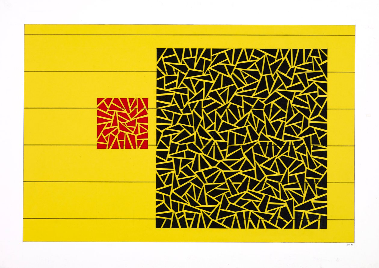Poise on Yellow Field by Alex Dunn