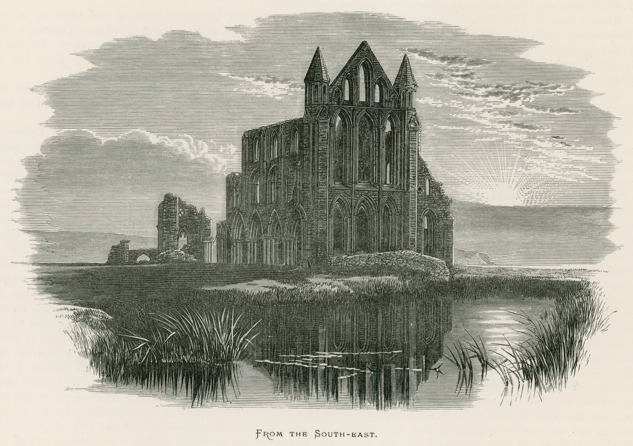 Whitby Abbey, From the South-east by Alexander Francis Lydon