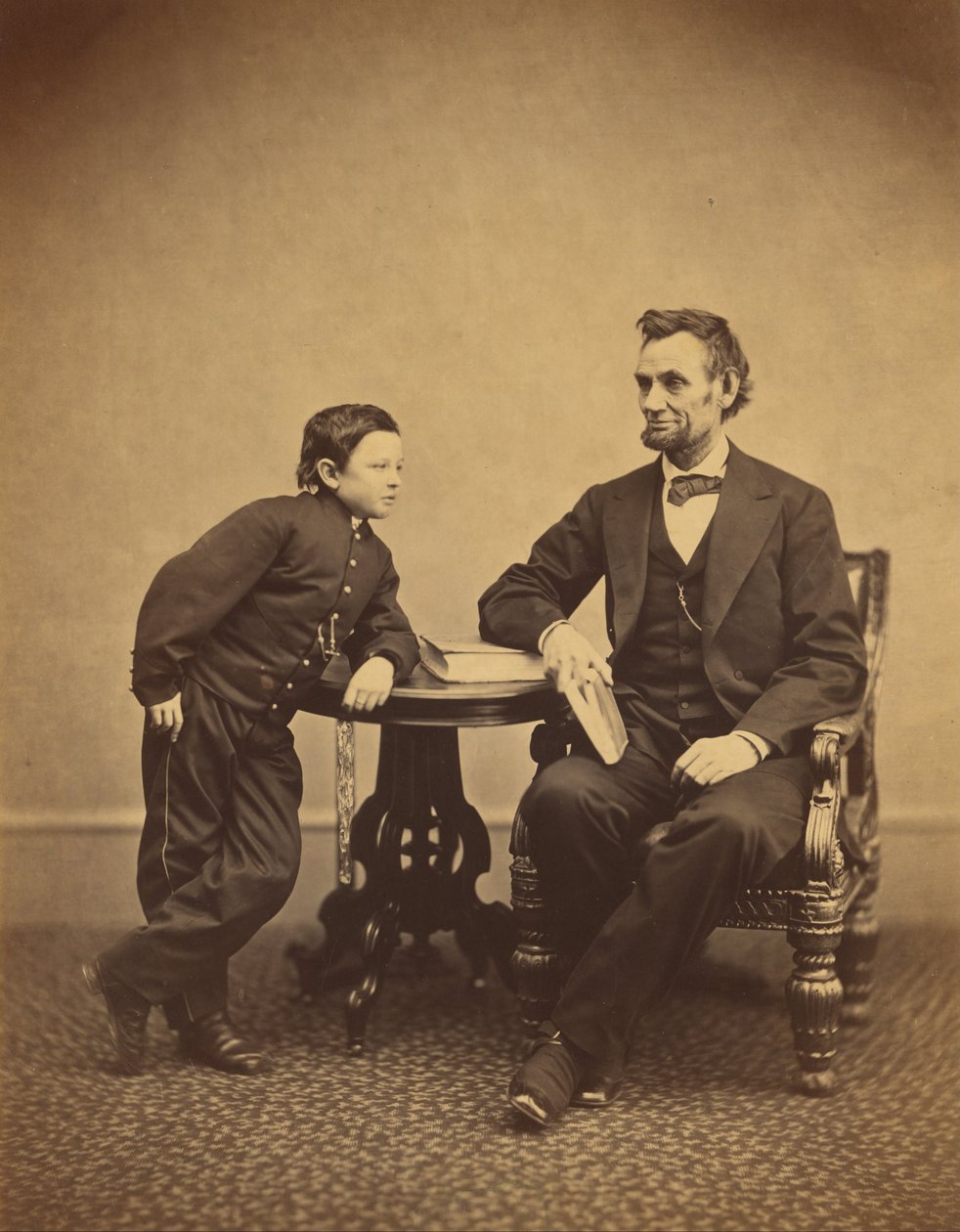 Abraham Lincoln and His Second Son Thomas by Alexander Gardner