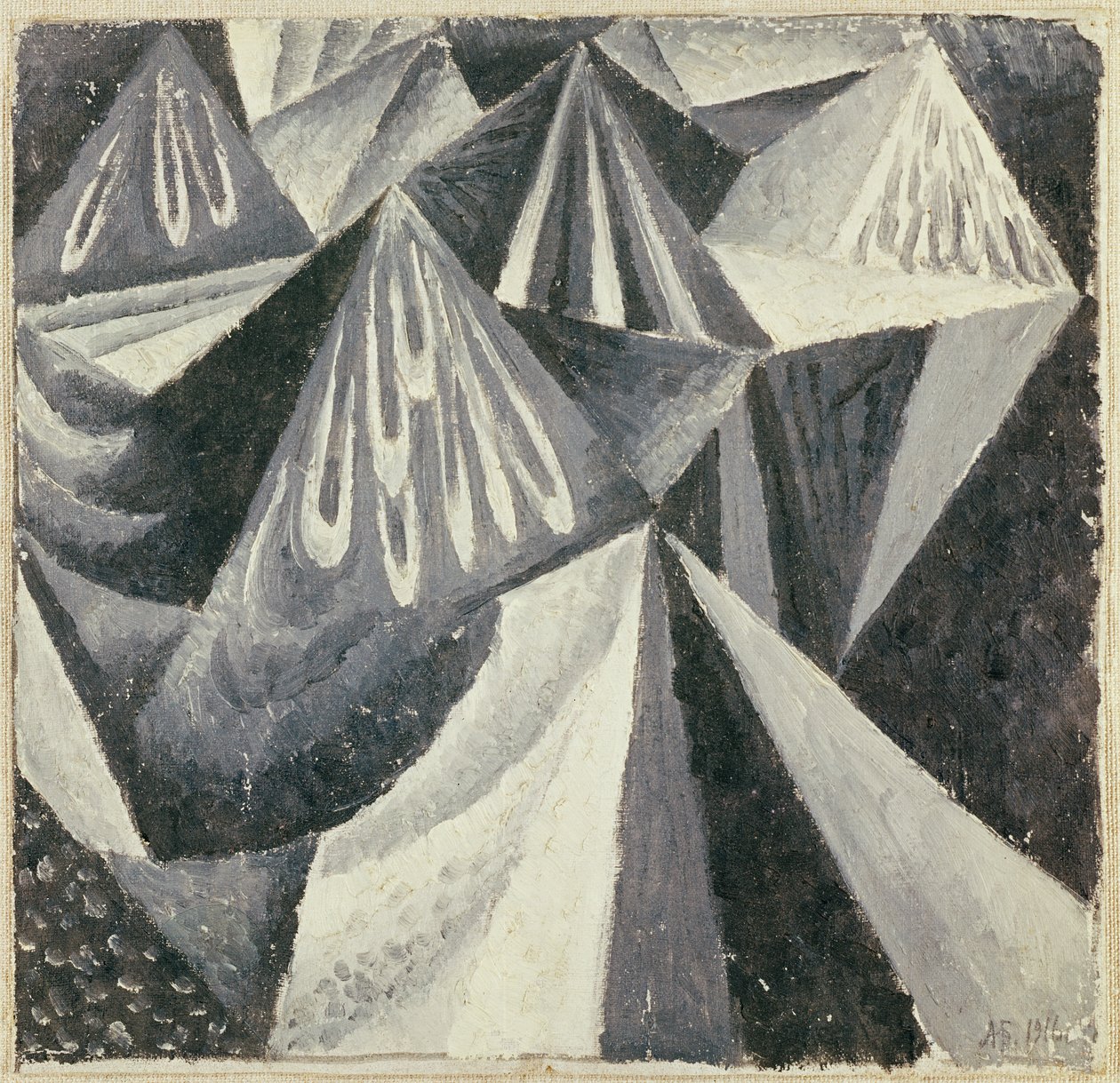 Cubo-Futurist Composition in Grey and White by Alexander Bogomazov