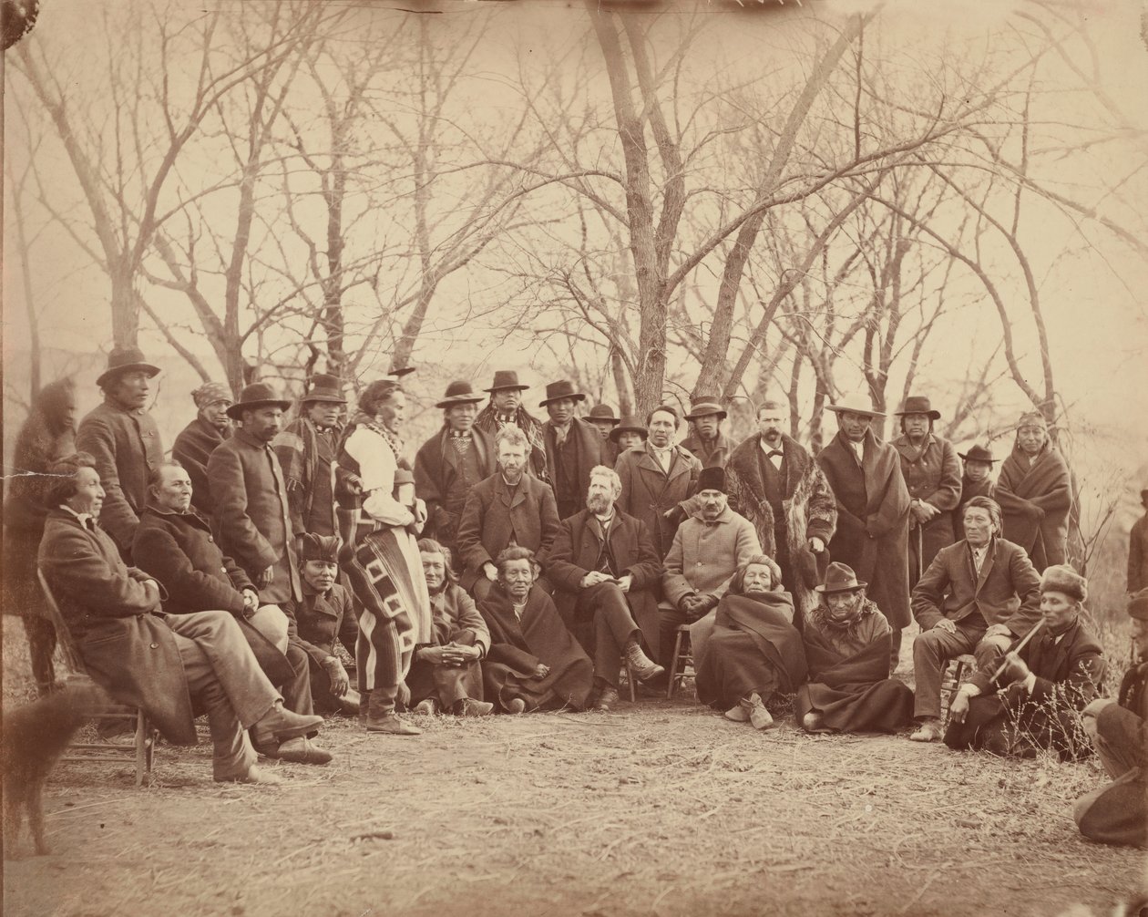 Indians with Government Agents by Alexander Gardner