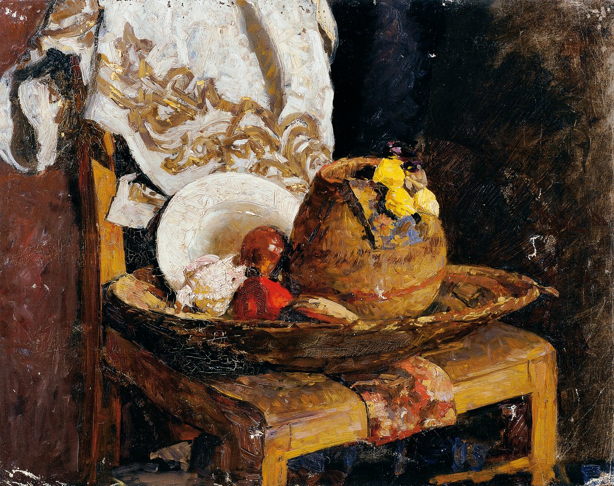 Still Life with Jug and Fruits by Alexander Rothaug