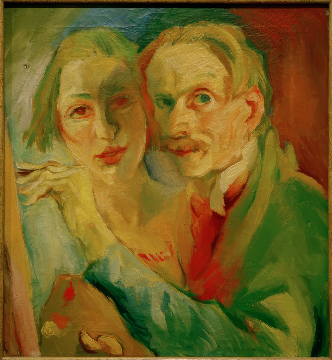 Self-Portrait with Student by Alexander Soldenhoff