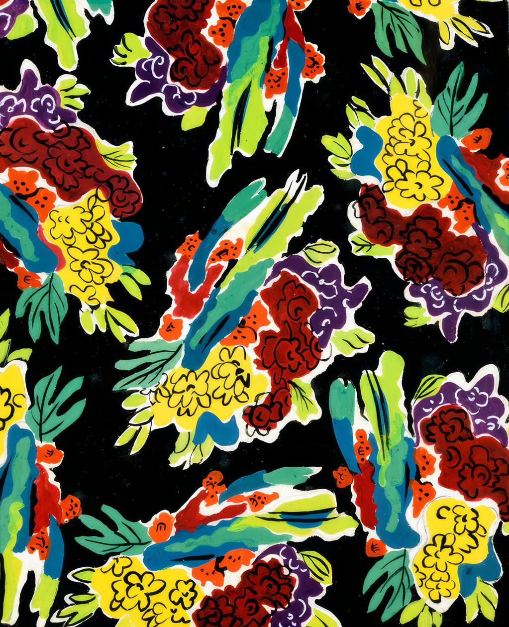 Decorative Composition, Single Blossoms by Alexandra Alexandrowna Exter