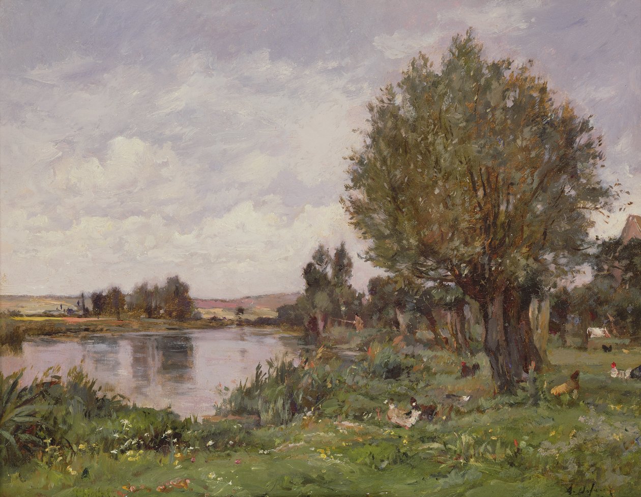 Rural River Scene by Alexandre Defaux
