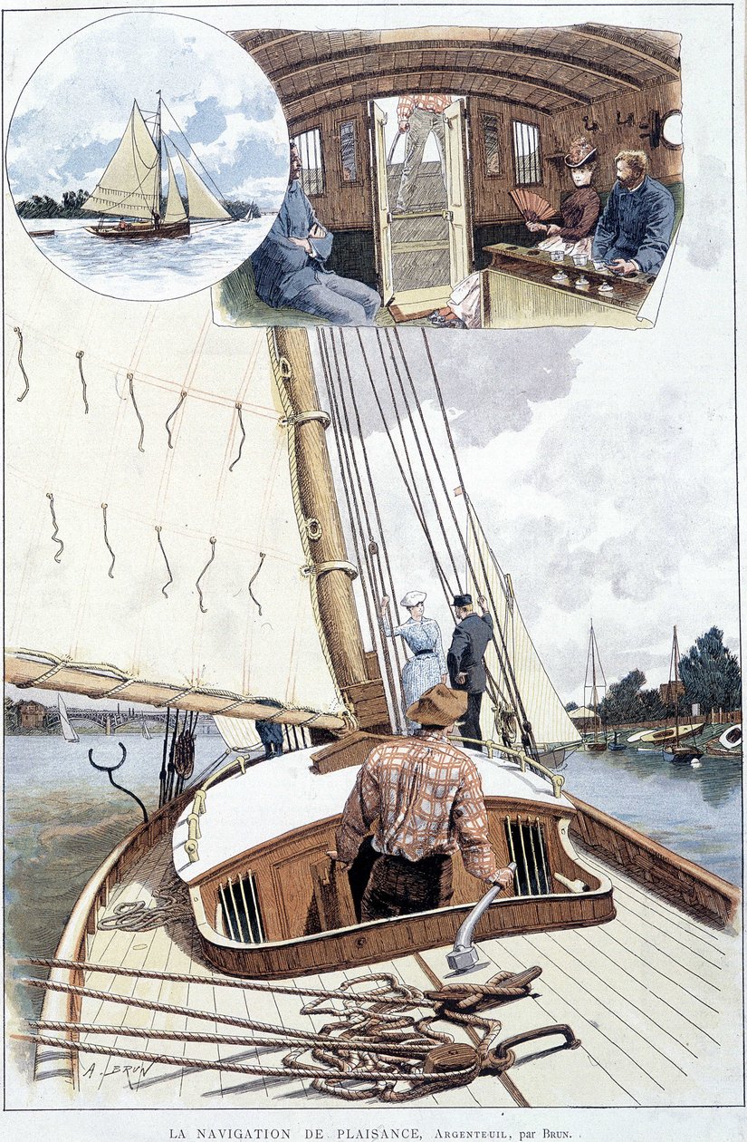Boating in Argenteuil by Alexandre Brun