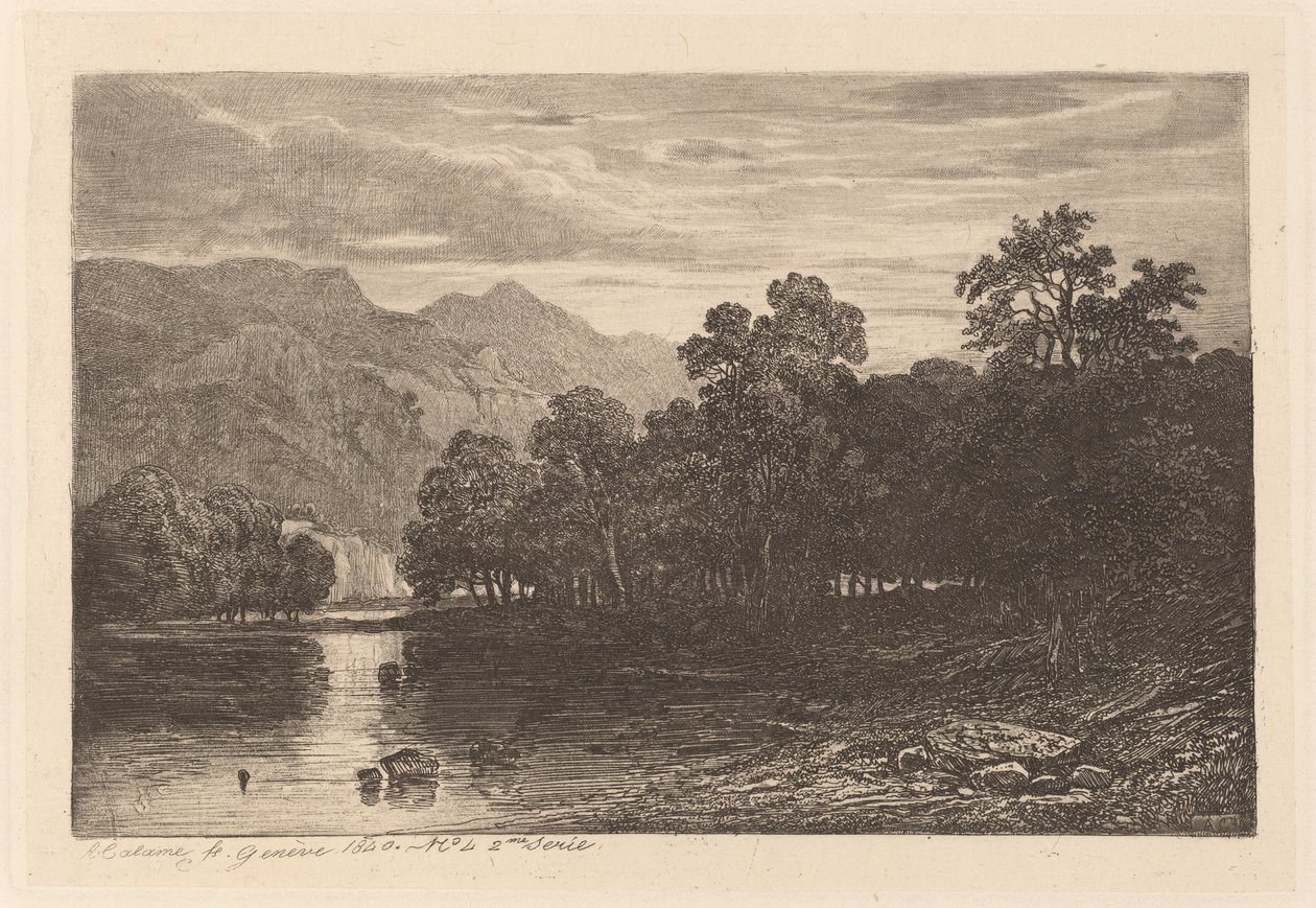 Mountain River by Alexandre Calame