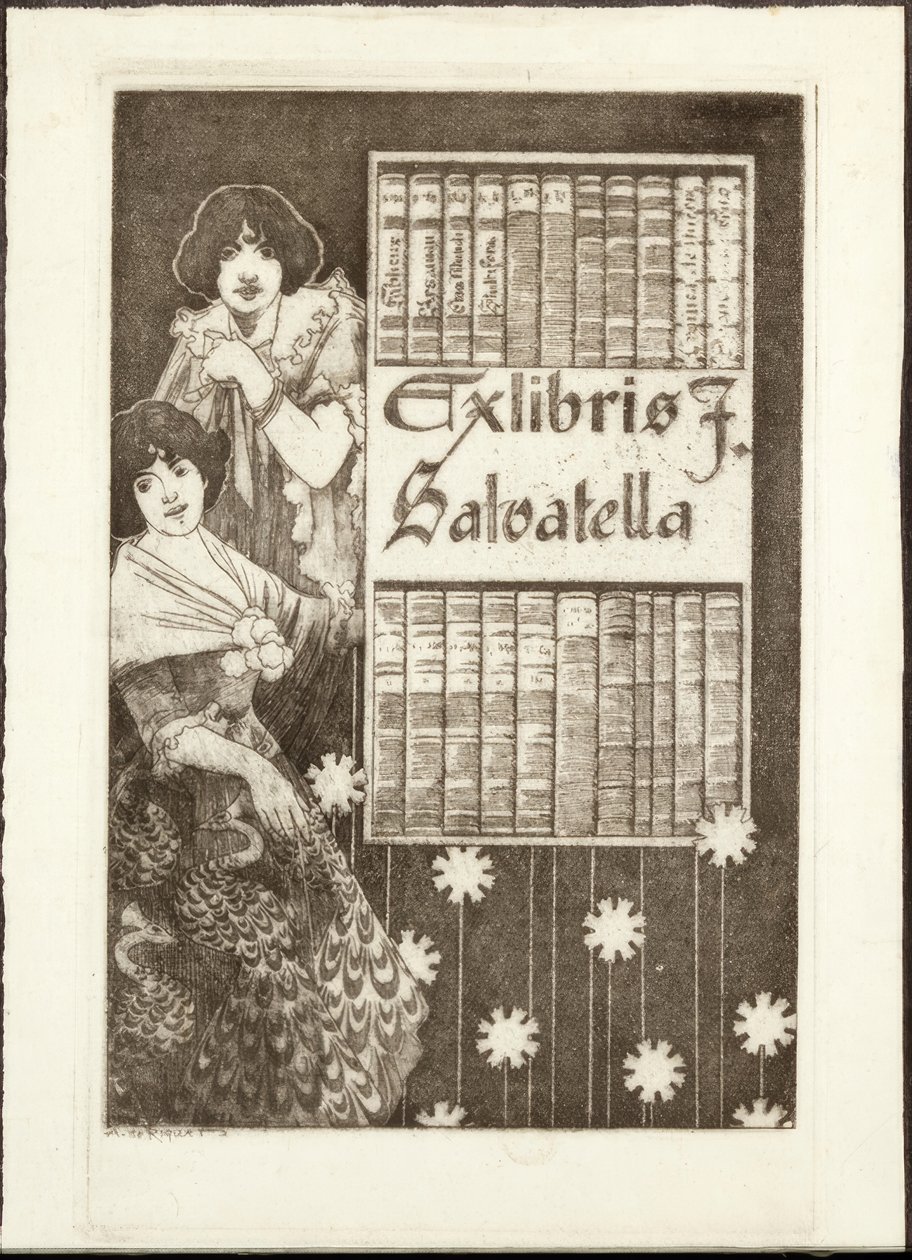 Ex-Libris F. Salvatella by Alexandre de Riquer