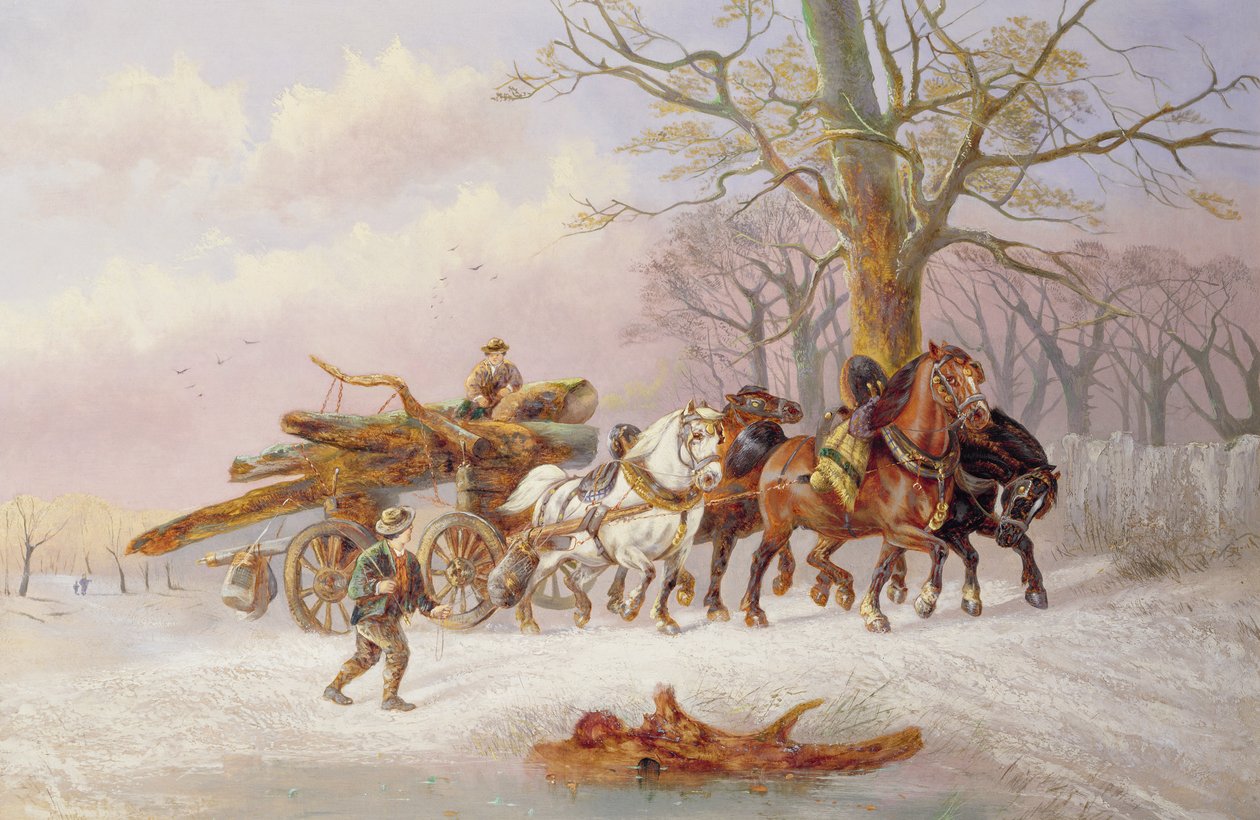 Logging in the Snow by Alexis de Leeuw