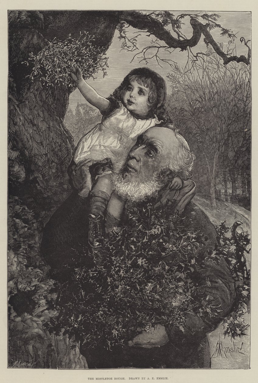 The Mistletoe Bough by Alfred Edward Emslie