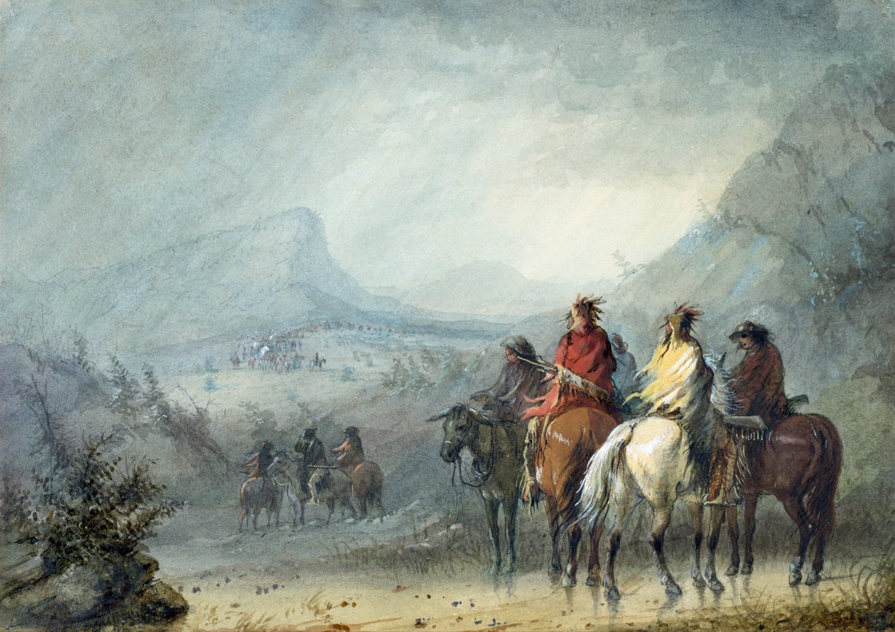 Storm on the Caravan by Alfred Jacob Miller