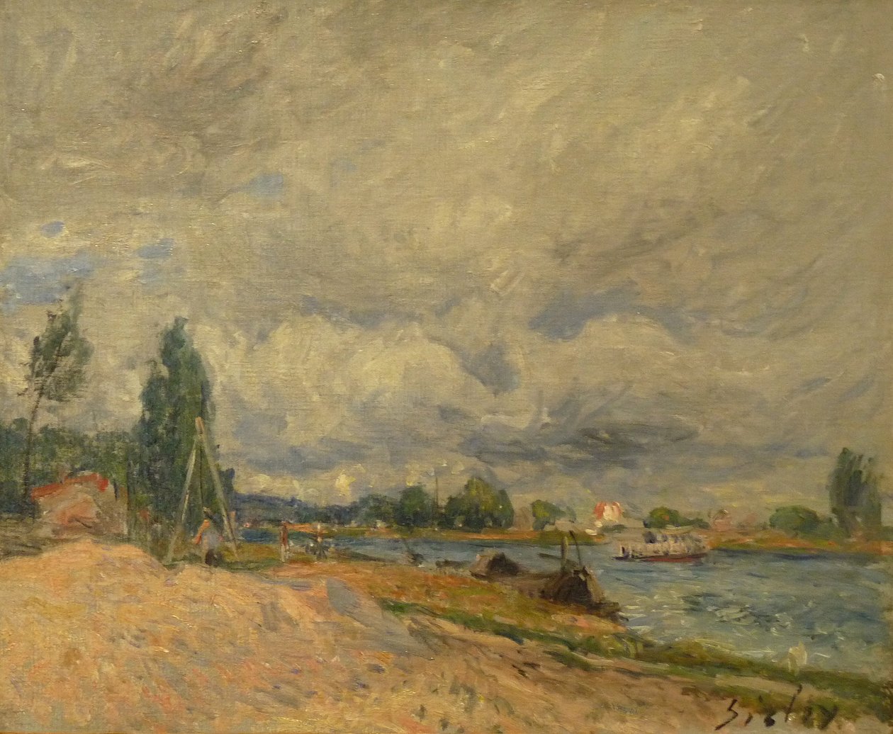 Banks of the Seine or the Loing by Alfred Sisley