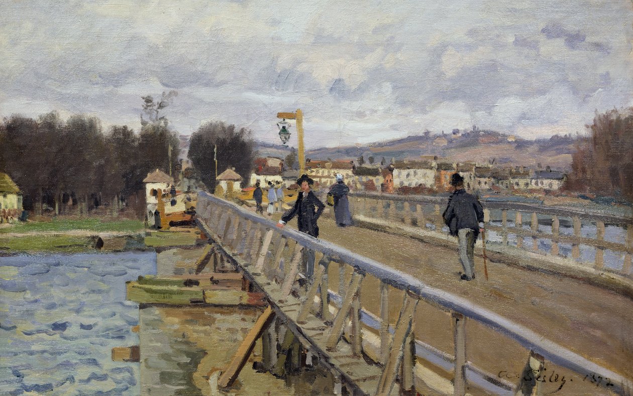 Footbridge at Argenteuil by Alfred Sisley