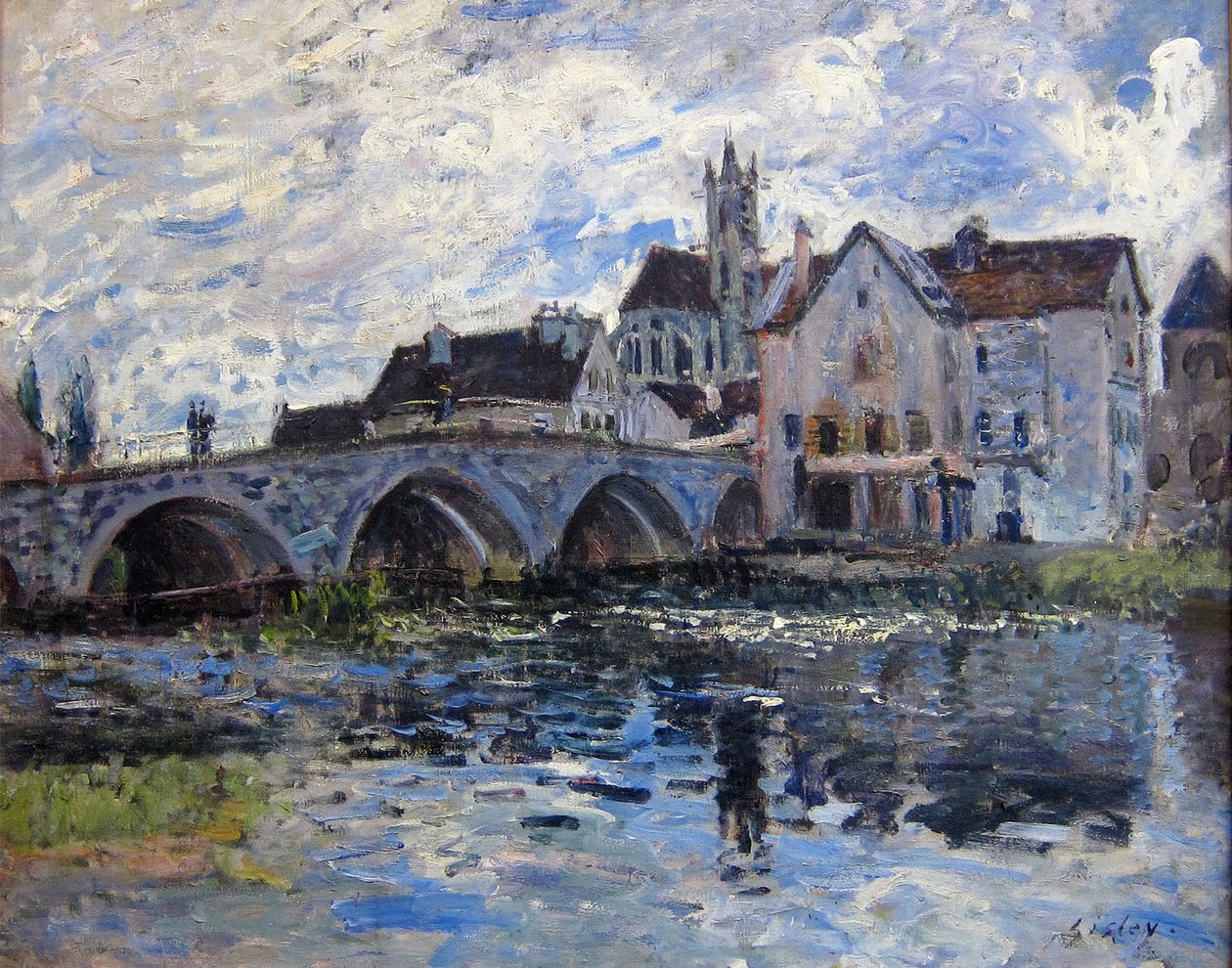 The Bridge of Moret, Storm Effect by Alfred Sisley