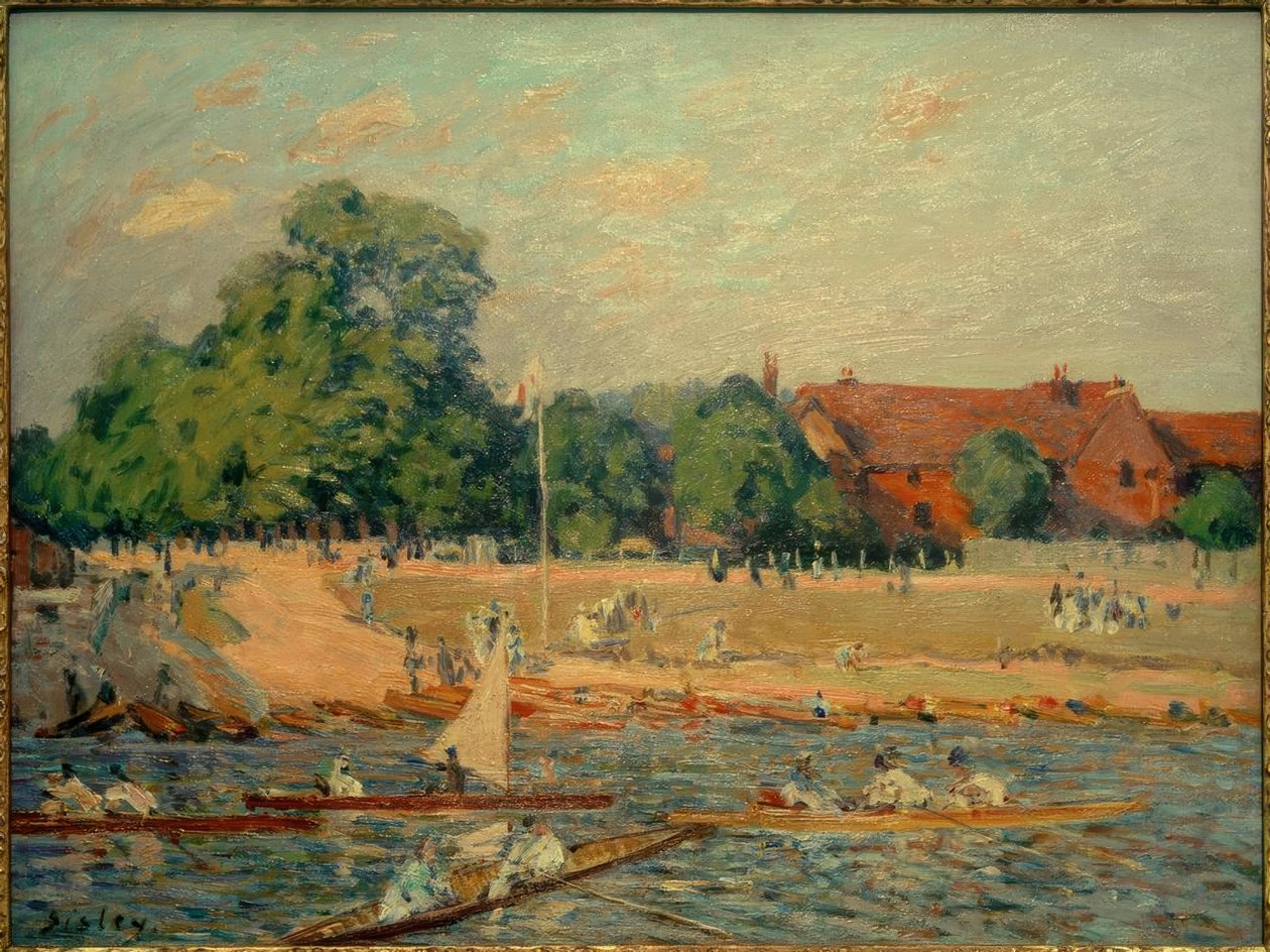 The Regattas at Hampton Court by Alfred Sisley
