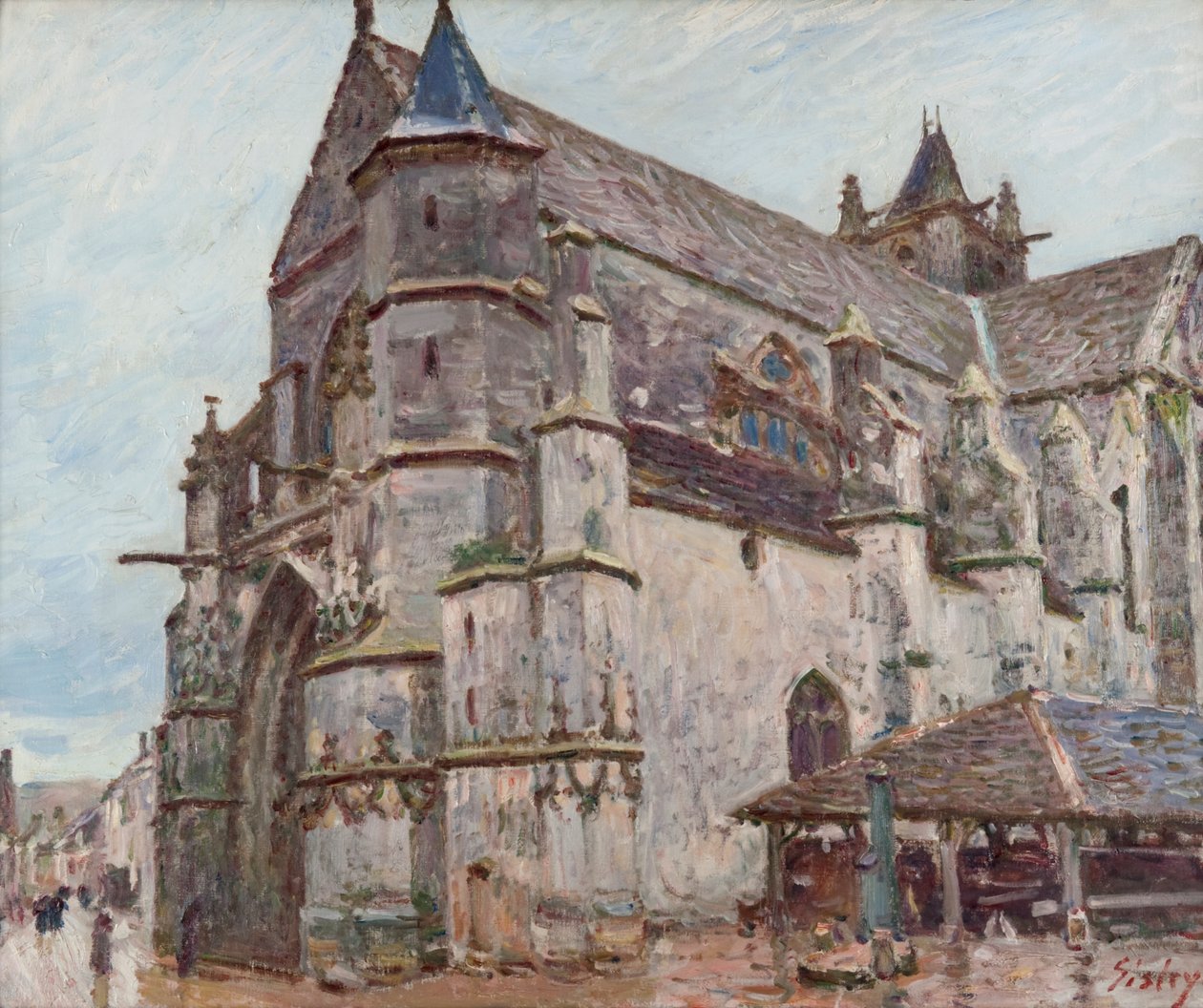Notre-Dame de Moret in the Morning Rain by Alfred Sisley