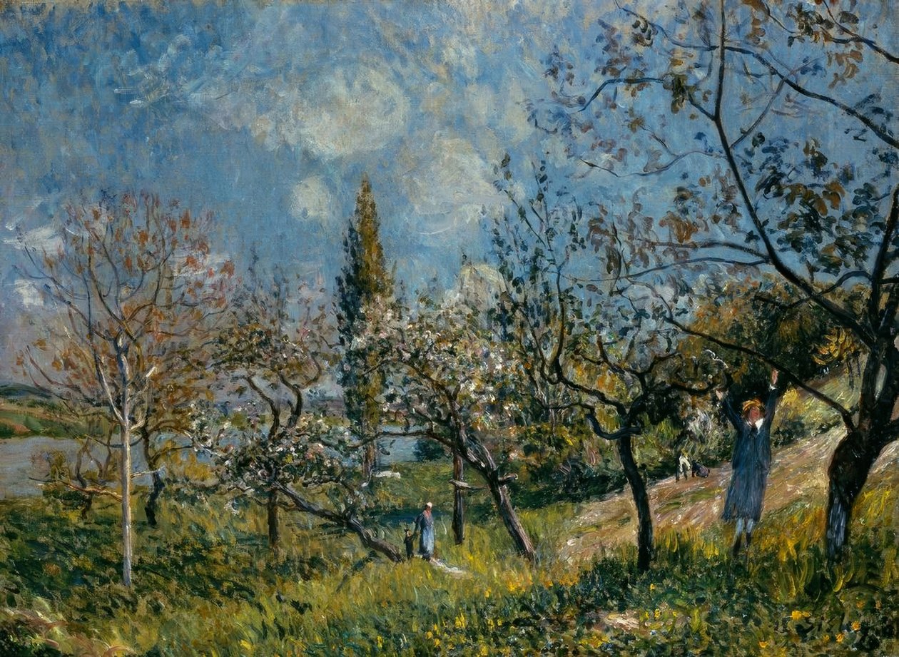 Orchard in Spring by Alfred Sisley