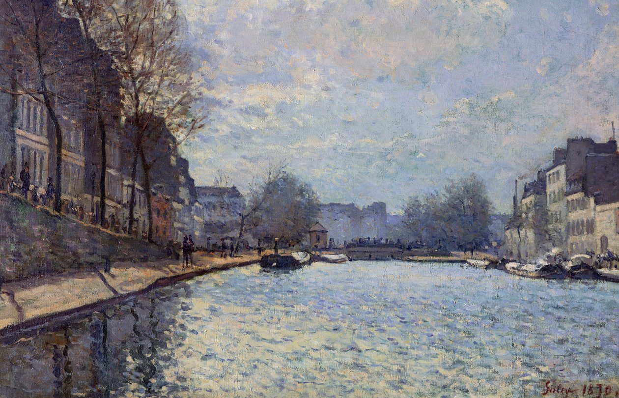 View of the Canal Saint-Martin, Paris, 1870 by Alfred Sisley