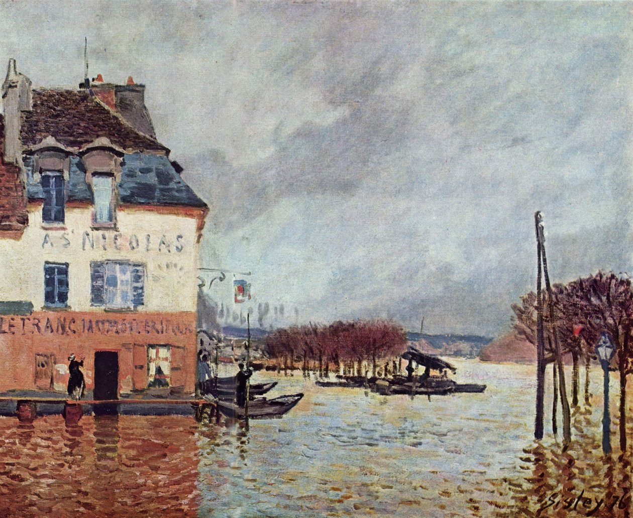 Flood in Port Marly by Alfred Sisley