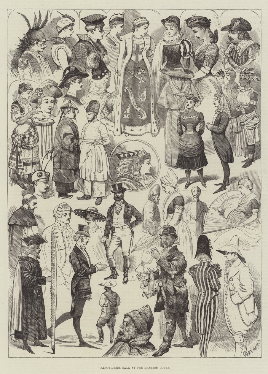 Fancy-Dress Ball at the Mansion House by Alfred Courbould