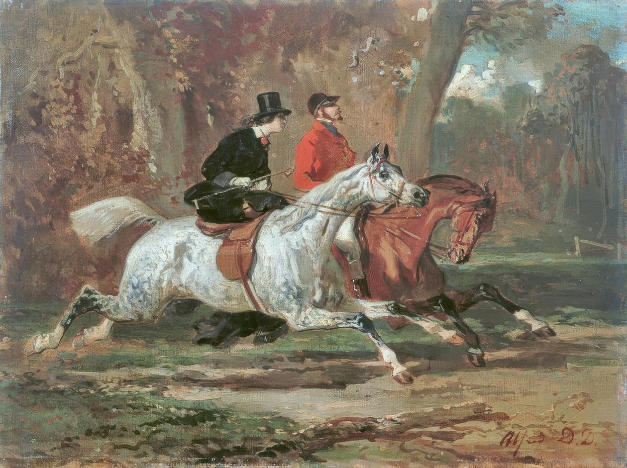 Rider and Amazon by Alfred Dedreux