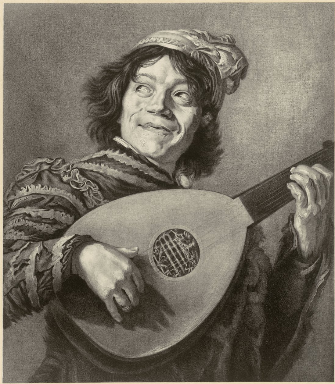 The Jester, after Frans Hals by Alfred Louis Bahuet