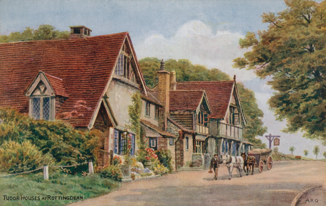 Tudor Houses at Rottingdean by Alfred Robert Quinton