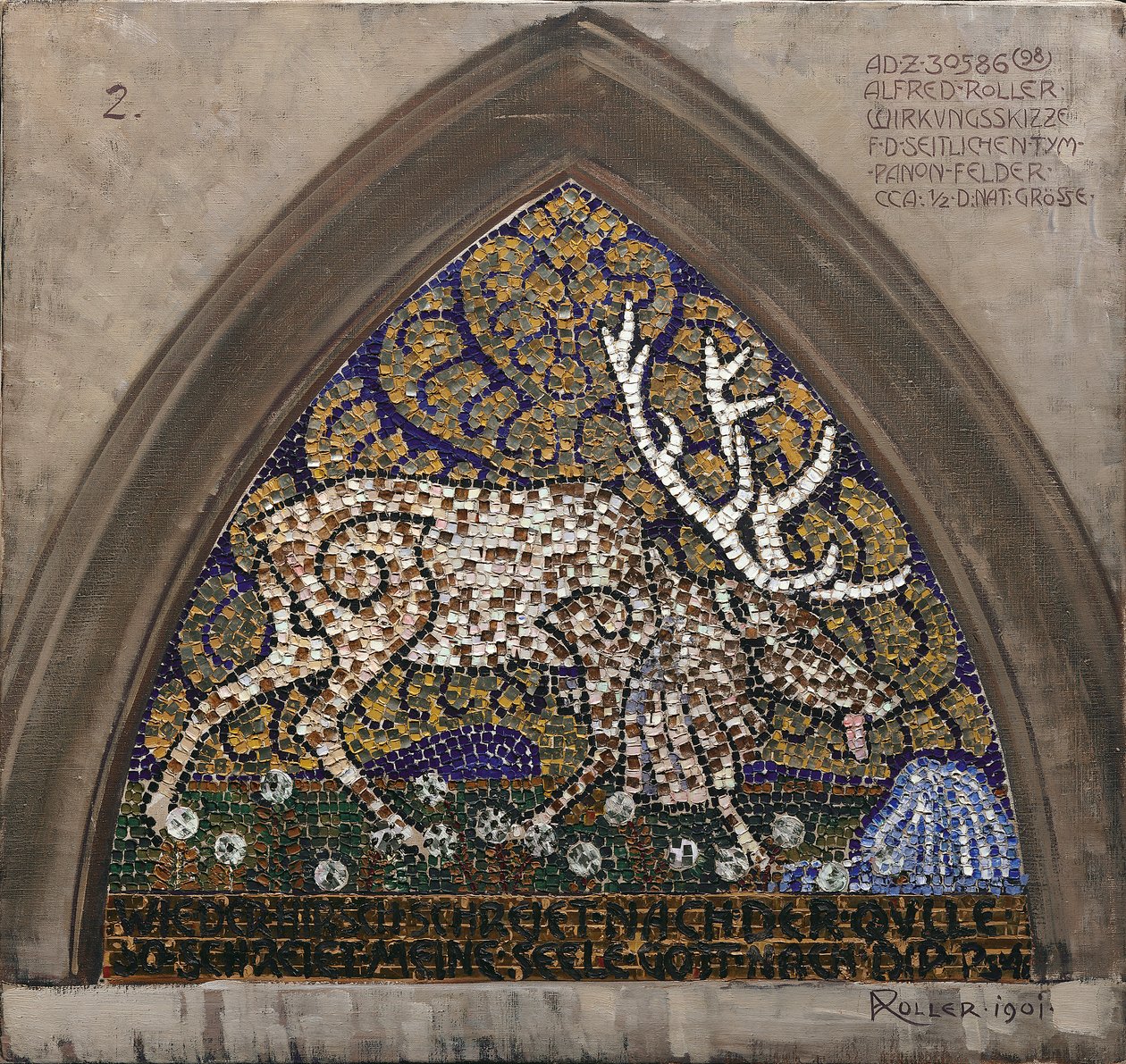The Deer at the Spring by Alfred Roller