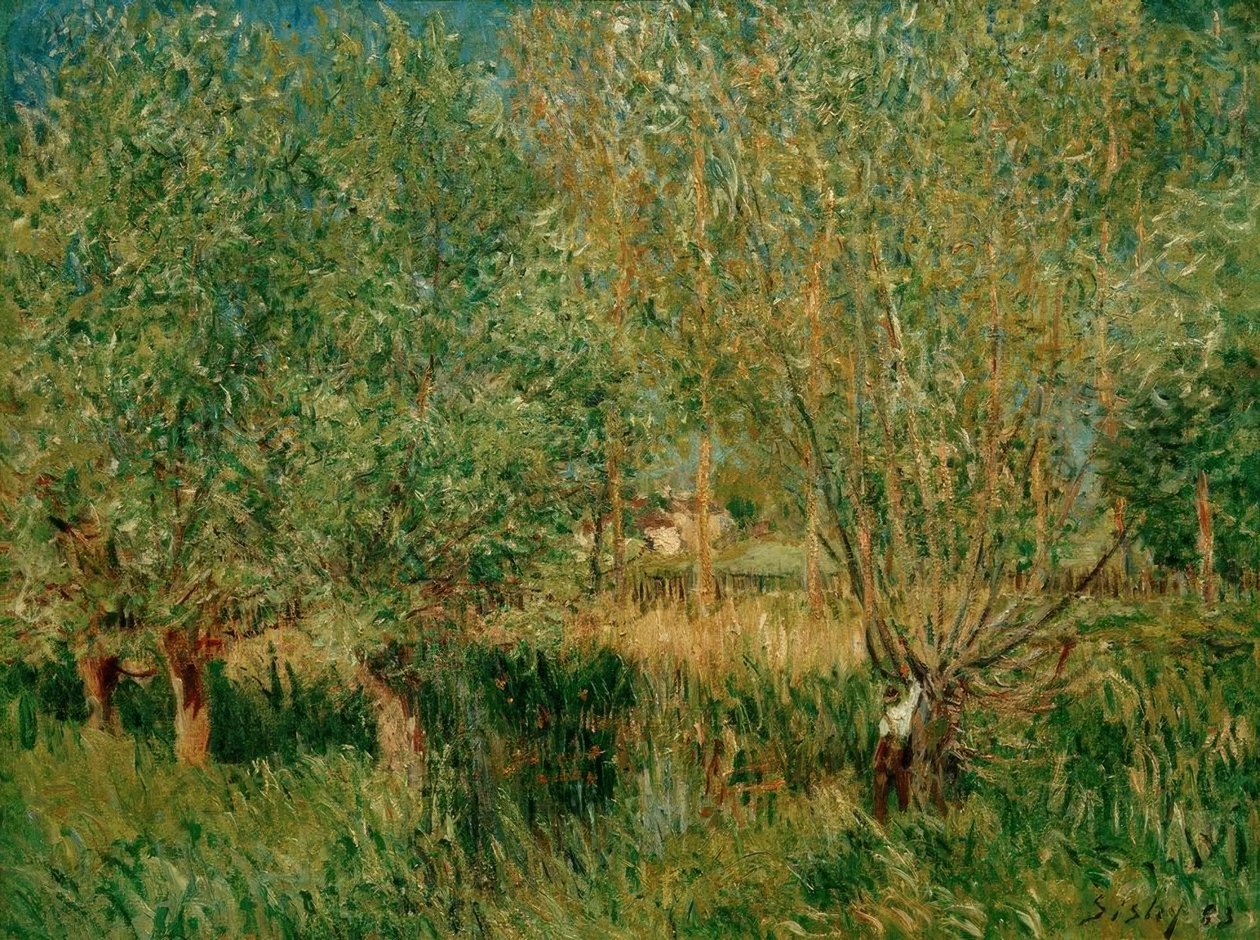 Willows on the Bank of the Orvanne by Alfred Sisley